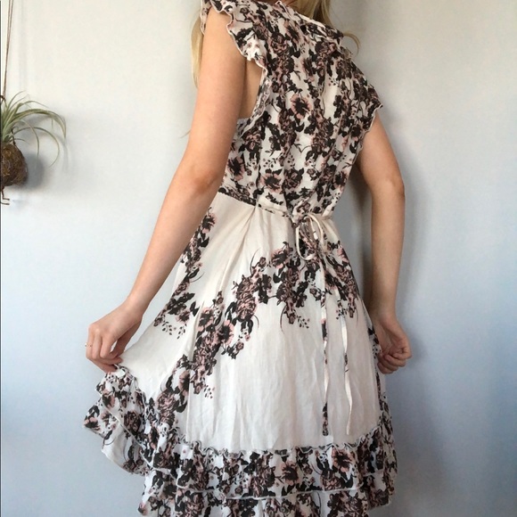Free People floral boho v-neck tie flowy dress - Picture 6 of 6